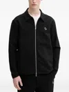 Filling Pieces Zip-front Collared Shirt Jacket In Black