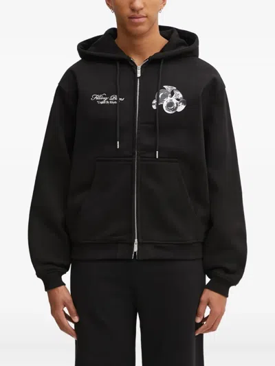 Filling Pieces Zip-up Hoodie In Black