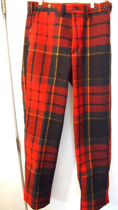 Pre-owned Filson 100% Wool Red Tartan Plaid Mackinaw Pants 30 X 34 Made In Usa