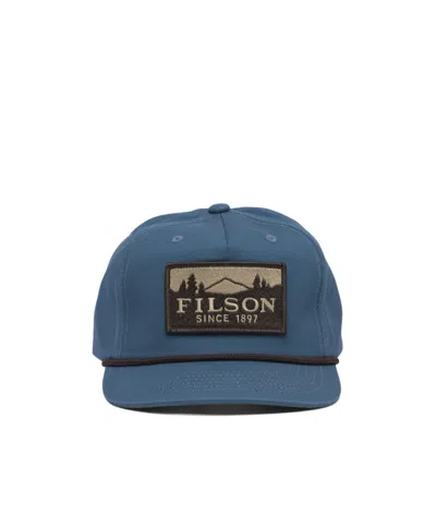 Filson Adjustable Peaked Cap In Light Blue
