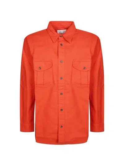 Filson Orange Alaskan Guide Cotton Shirt In Red