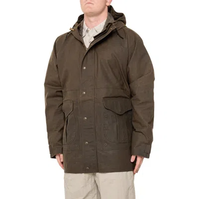 Pre-owned Filson All Season Mens L Waxed Rain Coat/jacket/parka Root $395 In Brown