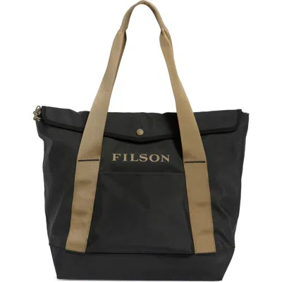 Filson All-weather Tote Bag In Black / Covert
