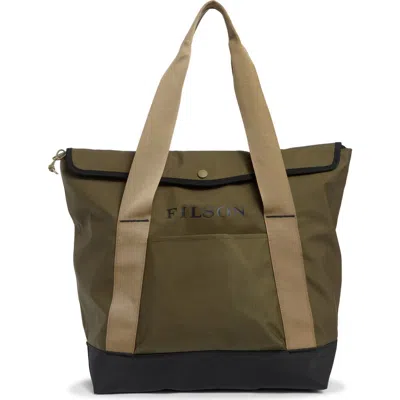 Filson All-weather Tote Bag In Olive / Black / Covert