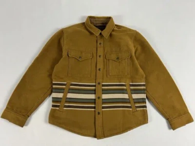 Pre-owned Filson Beartooth Camp Jacket Golden Brown Multi Stripe M In Multicolor