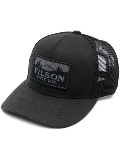 Filson Black Logo Baseball Cap