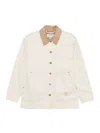 Filson Boxy Denim Contrast Collar Jacket In Neutral