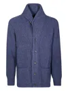 Filson Bristol Buttoned Cardigan In Blue
