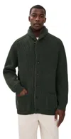Filson Bristol Cardigan Sweater Forest Green Heather In Green