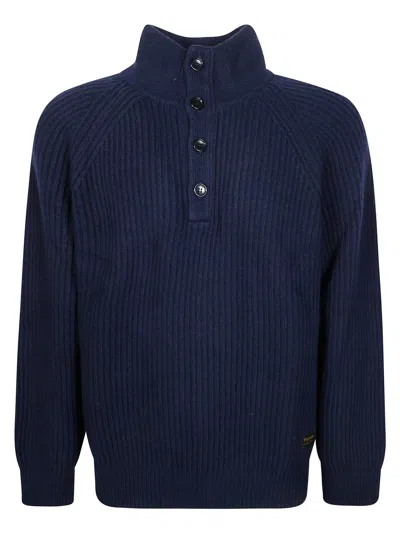Filson Bristol Cardigan Sweater In Tacoma Wool In Blue