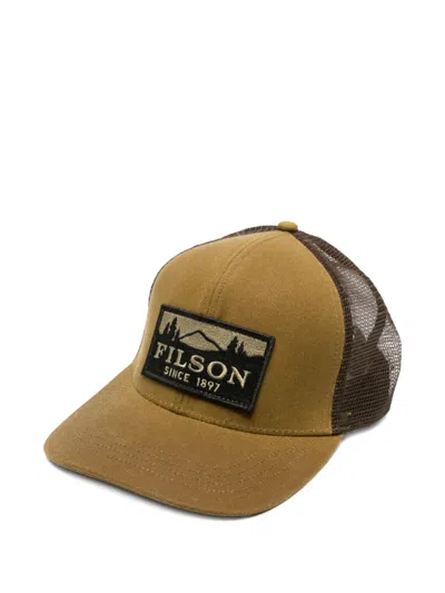 Filson Logo-patch Mesh-panel Cap In Brown