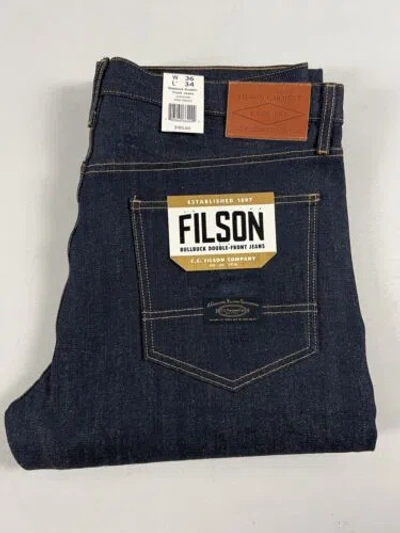 Pre-owned Filson Bullbuck Double-front Jeans Raw Indigo 36x34