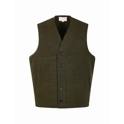 Filson Button Pocket Gilet In Green