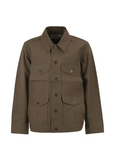 Filson Cotton Field Jacket With Utility Pockets In Brown