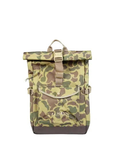 Filson Camouflage-print Roll-top Backpack In Brown