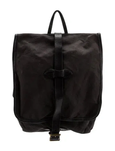 Pre-owned Filson Canvas Backpack In Black