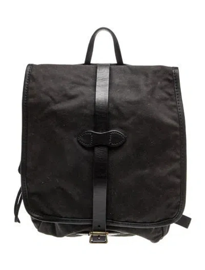 Pre-owned Filson Canvas Backpack In Black