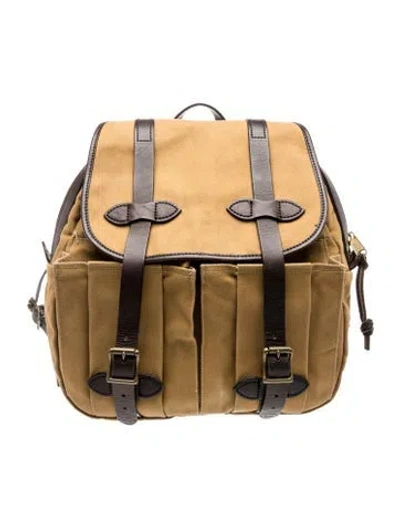 Pre-owned Filson Canvas Backpack In Brown