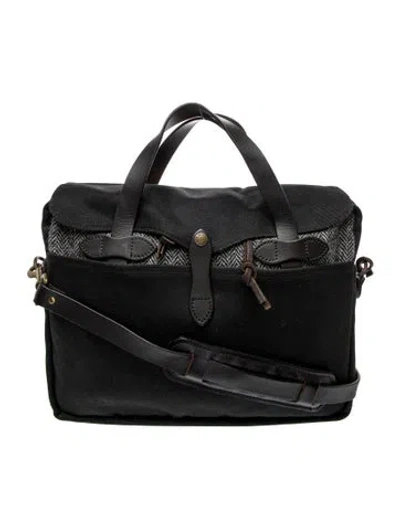 Pre-owned Filson Canvas Briefcase In Black