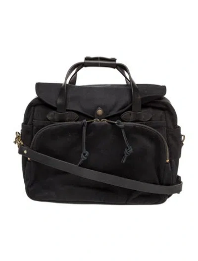 Pre-owned Filson Canvas Briefcase In Black