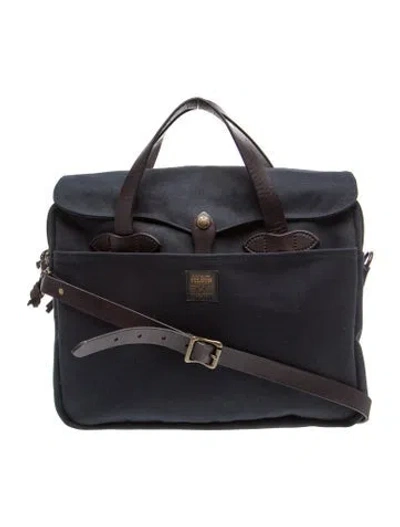Pre-owned Filson Canvas Briefcase In Blue