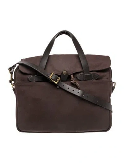 Pre-owned Filson Canvas Briefcase In Gray