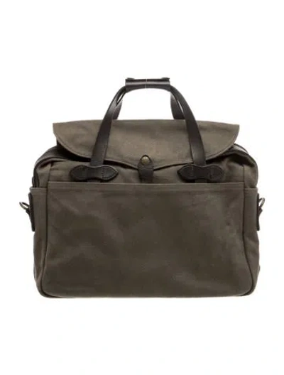 Pre-owned Filson Canvas Briefcase In Grey