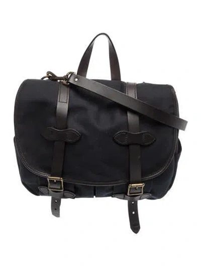 Pre-owned Filson Canvas Messenger Bag In Black