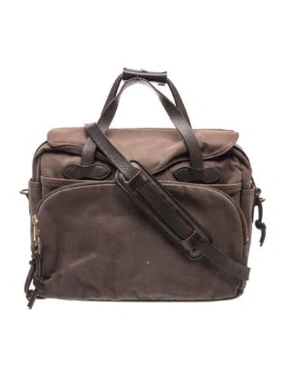 Pre-owned Filson Canvas Messenger Bag In Brown