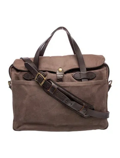 Pre-owned Filson Canvas Messenger Bag In Brown