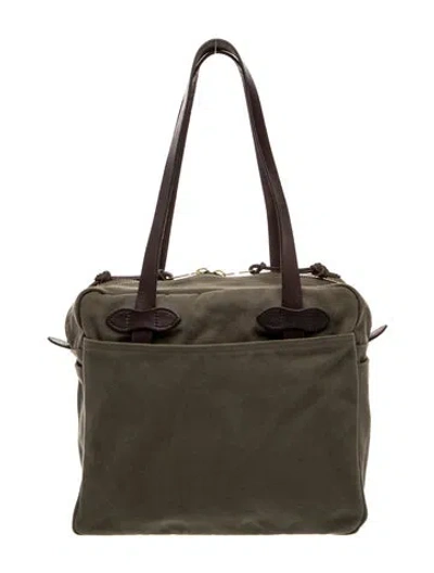 Pre-owned Filson Canvas Messenger Bag In Green