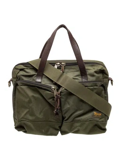 Pre-owned Filson Canvas Messenger Bag In Green