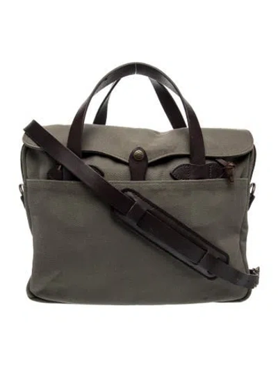 Pre-owned Filson Canvas Messenger Bag In Grey