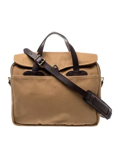Pre-owned Filson Canvas Messenger Bag In Neutrals