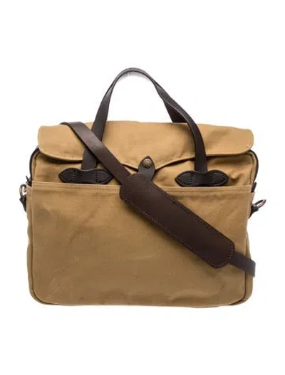 Pre-owned Filson Canvas Messenger Bag In Neutrals