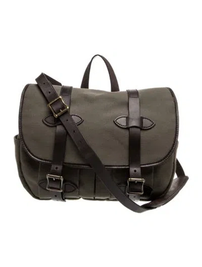 Pre-owned Filson Canvas Messenger Bag W/ Tags In Green