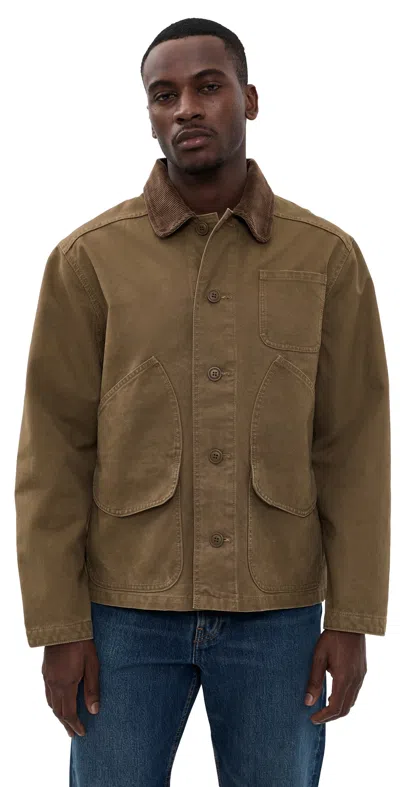 Filson Canvas Outfitter Jacket Kangaroo In Brown
