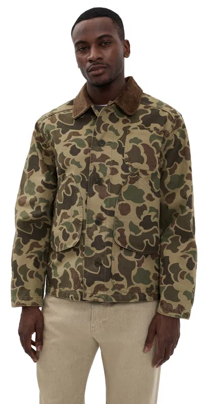 Filson Canvas Outfitter Jacket Tundra Shrub Camo In Multi
