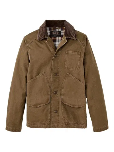 Filson "canvas Outfitter With Sugar Finish" Jacket. Clothing In Brown