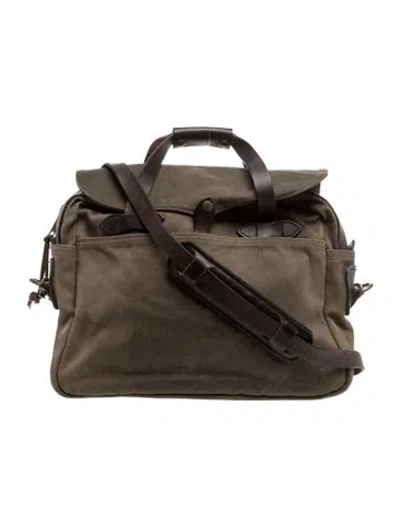 Pre-owned Filson Canvas Top Handle Bag In Grey