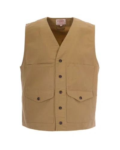 Filson Canvas Utility Vest In Animal Print