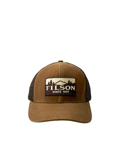 Filson Cappellino Waxed Logger Dark Tan In Purple