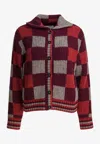 Filson Checkered Wool Cardigan In Multi