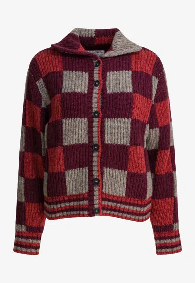 FILSON CHECKERED WOOL CARDIGAN