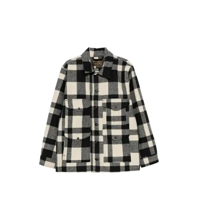 Filson Checkered Wool Jacket In Gray