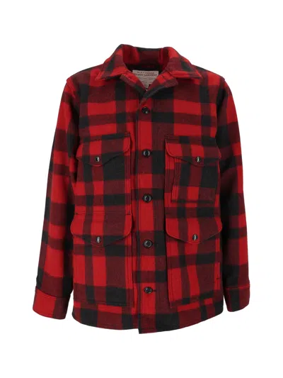 Filson Checkered Wool Mackinaw Cruiser Jacket In Multi