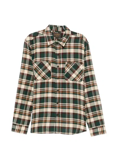Filson Check-pattern Button-down Shirt In Green