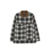 Filson Check-pattern Corduroy-collar Jacket In Black/white
