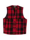 Filson Check-pattern Gilet In Red