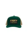 Filson Logo-patch Mesh-panel Cap In Pine / Brown
